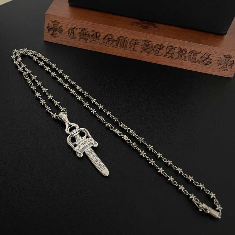 Ch*0me heart sword pendant necklace
