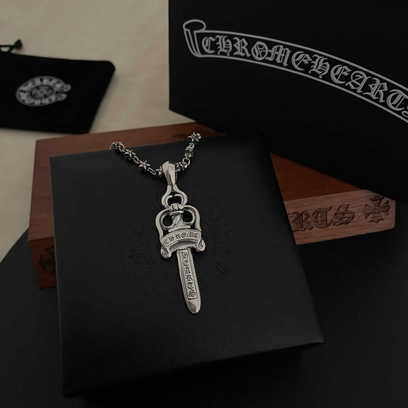 Ch*0me heart sword pendant necklace