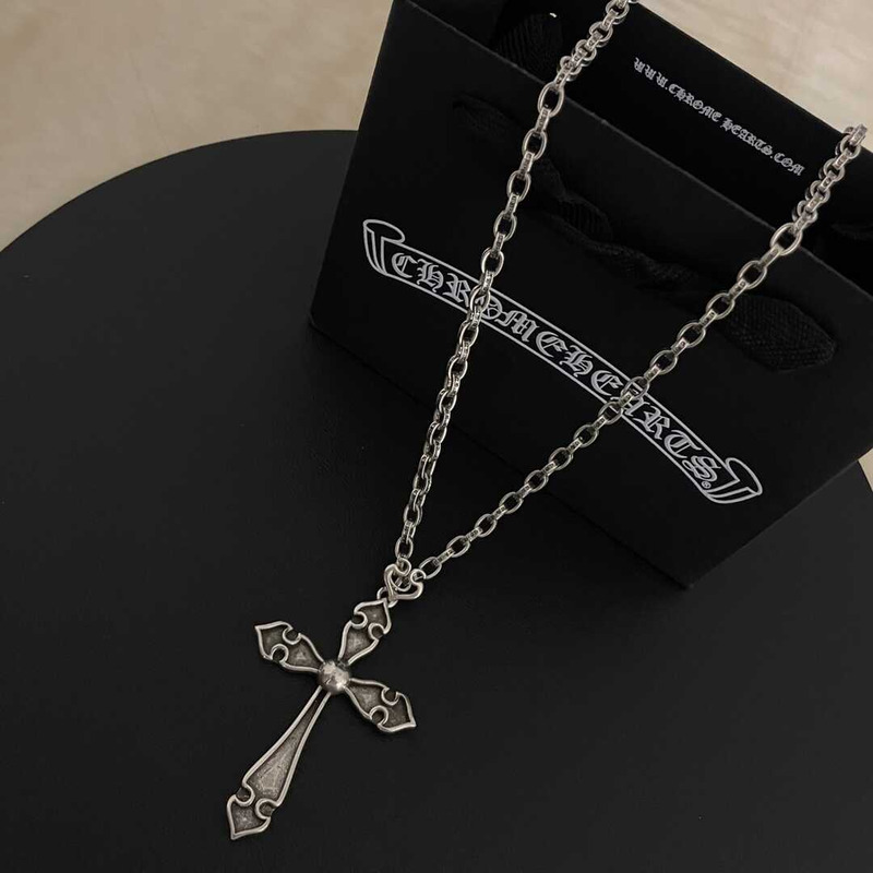 Ch*0me heart crucifix pendant necklace