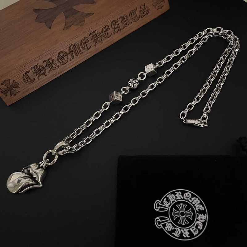 Ch*0me heart classic logo necklace