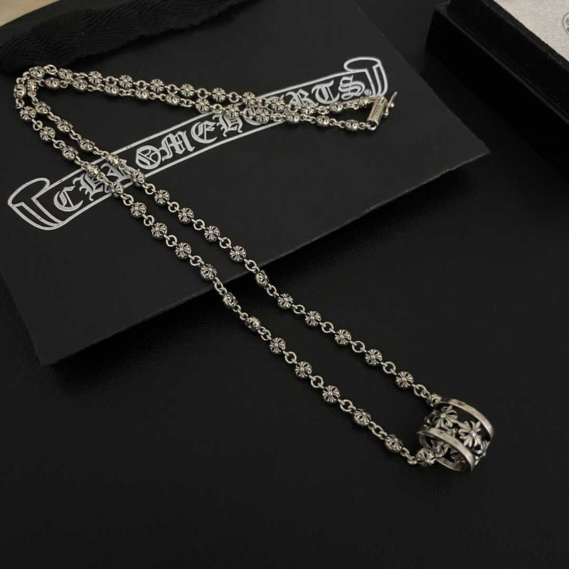 Ch*0me heart cross flower hollow ring pendant necklace cro heart style